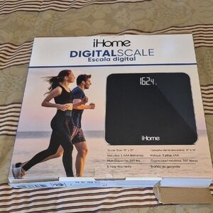 iHome Digital Scale in Black with LED Display